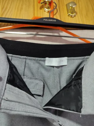 Pantalón de vestir gris mujer