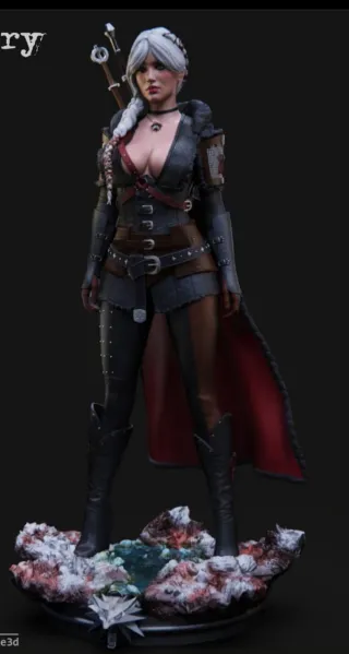 Figura Ciri The Witcher 20cm sin pintar