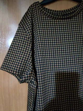 Vestido estampado pata de gallo