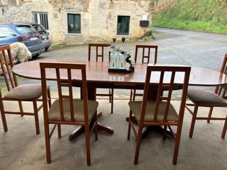 Comedor extensible madera y tela