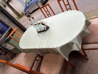 Comedor extensible madera y tela