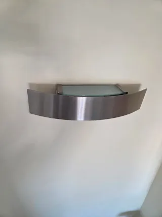 Aplique de pared moderno acero inoxidable y crista