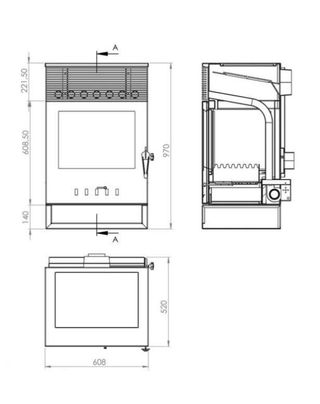 Estufa de leña Ventilada  Nueva estrenar BAR1004