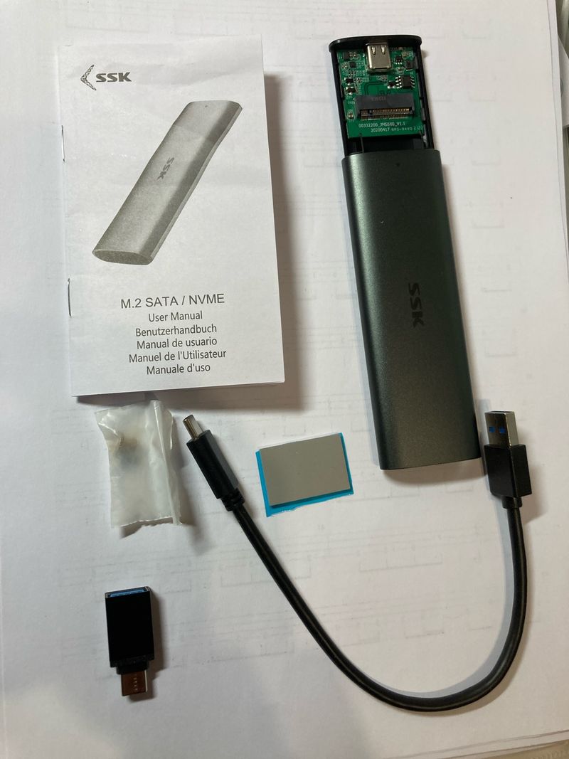 Carcasa SSK M.2 SATA/NVME