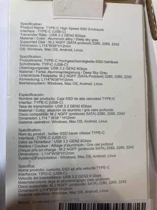 SSK M.2 SATA/NVME Enclosure