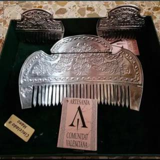 Peinetas Fallera Niña Plata Mate