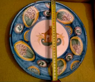 Plato Cerámica Antiguo Decorado