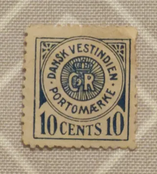 Sello Indias Occidental Danesa 1902 10 Cents