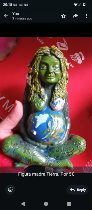 Figura Madre Tierra Cerámica Nueva