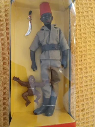 Madelman Negro Porteador con Mono