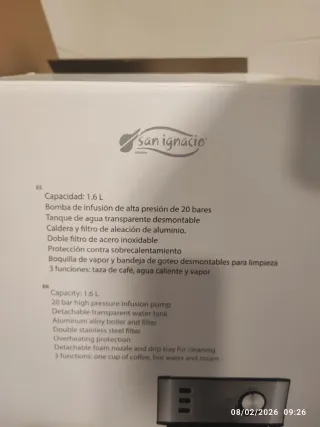 Cafetera Espresso San Ignacio