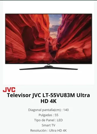 TV JVC 55 Negra y Marrón