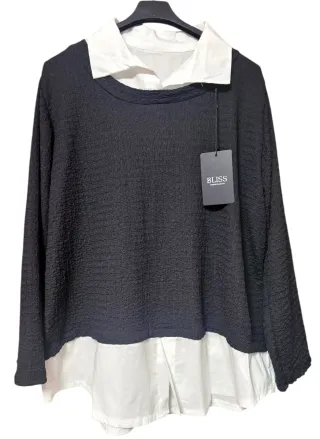 Jersey combinado camisa