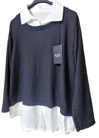 Jersey combinado camisa