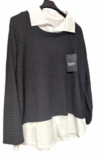 Jersey combinado camisa