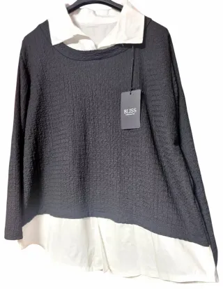 Jersey combinado camisa