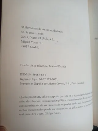 Proverbios y cantares de A. Machado