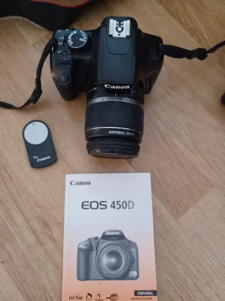 Cámara Canon EOS 450D + Lente + Accesorios