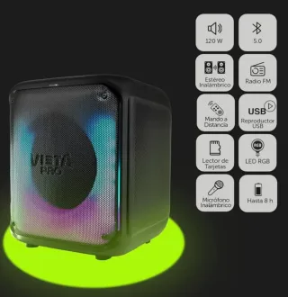 Altavoz Vieta Pro 120W Bluetooth USB LED RGB
