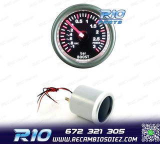 RELOJ PRESIÓN TURBO FONDO NEGRO ILUMINADO