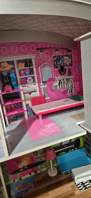 Casita de muñecas moderna 3 plantas