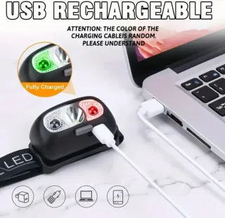Linterna Frontal LED Recargable USB