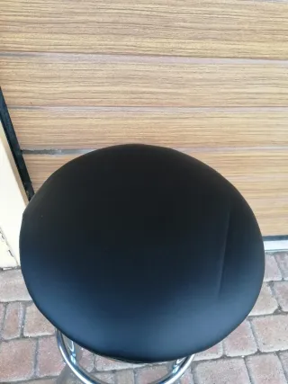 Sgabello bar vintage anni '50 nero/cromato