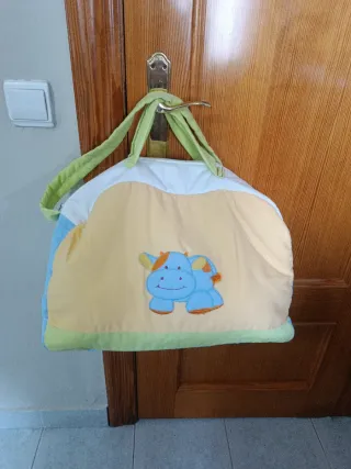 Bolso carro bebé con dibujo de vaca