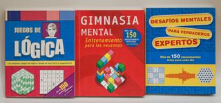 LOTE DE 10 LIBROS DE ENIGMAS, JUEGOS MATEMATICOS..