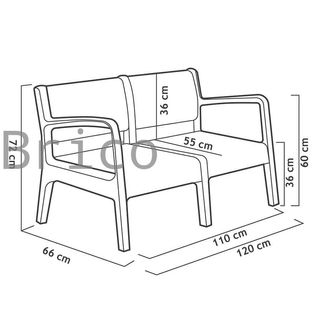 Muebles Jardín Miami Grafito