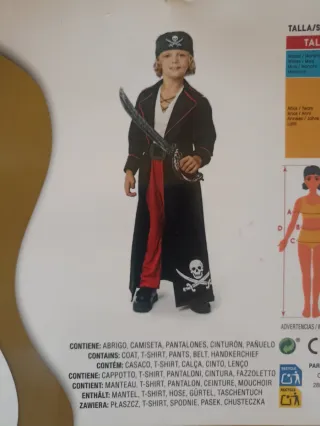 Disfraz Pirata 3-4 años