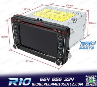 RADIO GPS ANDROID 13 PARA VOLKSWAGEN VW SEAT SKODA TOURAN 7"