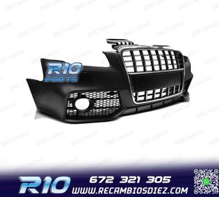 PARAGOLPES DELANTERO AUDI A4 B7 04-08 LOOK S LINE CROMO NEGR