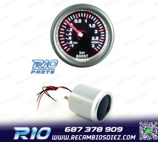 RELOJ PRESIÓN TURBO FONDO NEGRO ILUMINADO