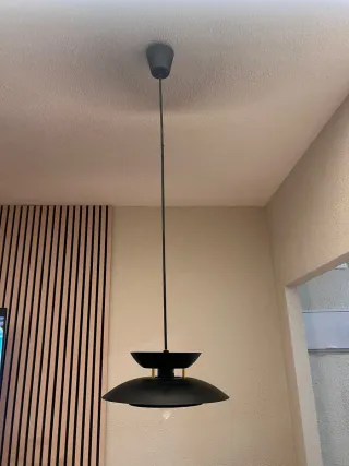 Lámpara colgante elegante negra y dorada