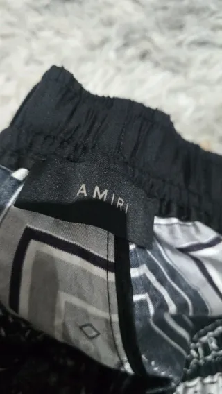 Pantalones Cortos Seda Amiri Bandana