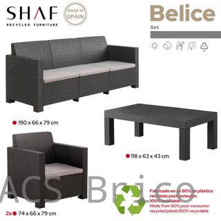 Muebles Jardín Belice Grafito