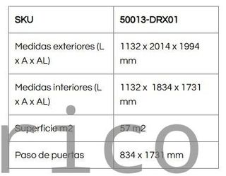 Caseta Metálica Top Atenea 113x201x199 cm - Duramax