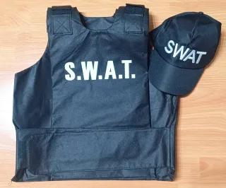 Disfraz SWAT Chaleco y Gorra