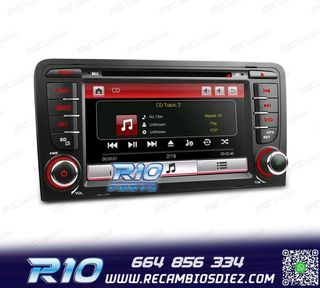 RADIO NAVEGADOR 7" AUDI A3 8P 03-12 USB GPS TACTIL HD