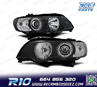 FAROS OJOS ANGEL LED NEGRO APTOS XENON BMW X5 E53 99-03