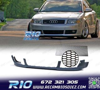 SPOILER LIP FRONTAL DELANTERO AUDI A4 S LINE 00-04 + REJILLA