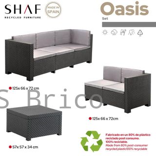 Muebles Jardín Oasis Grafito