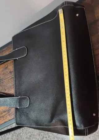 Borsa a mano Navyboot in pelle nera