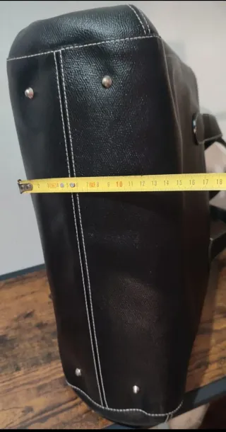 Borsa a mano Navyboot in pelle nera