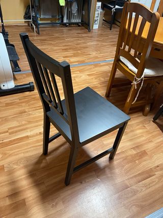 4 Sillas Stefan Ikea Madera Negra