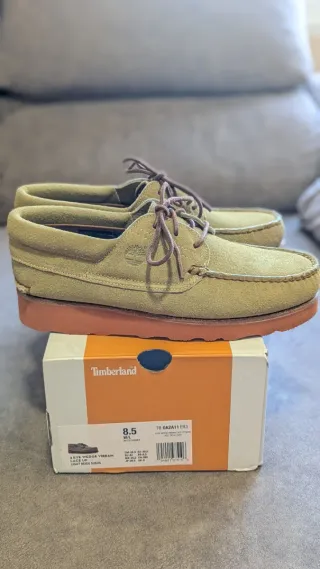 Timberland 3 Eye Wedge Vibram Beige Suede