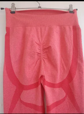 Leggings sportivi rosa/rosso taglia S