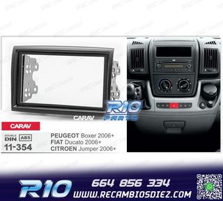 MARCO NEGRO RADIO 2-DIN PARA CITROEN JUMPER PEUGEOT BOXER FI