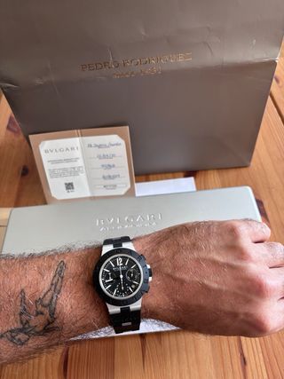 Reloj Bulgari Aluminium Negro/Plata